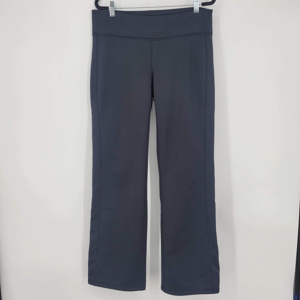 Athleta Black Kickbooty Fleece Warm Stretch Pants Sz L